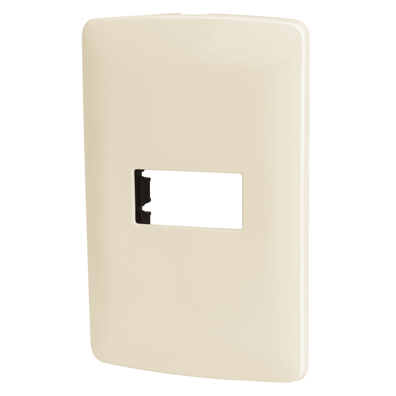 PLACA 1 VENTANA PLASTICA MARFIL ITALIANA VOLTECH 48088