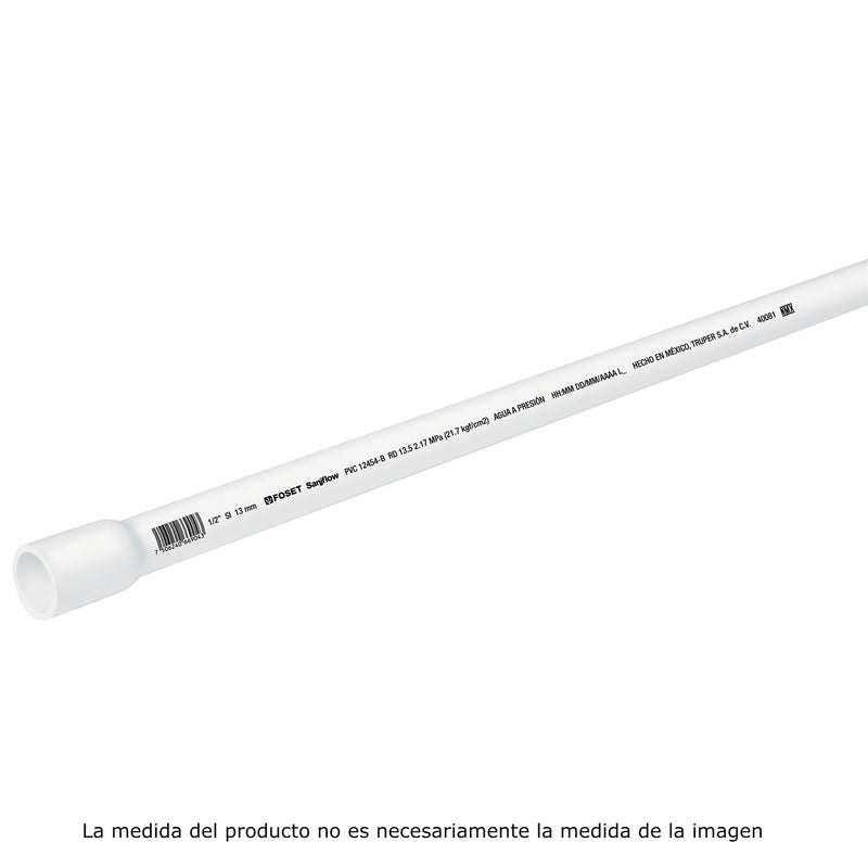 Tubo de PVC hidráulicos, 1" 3m, RD 26