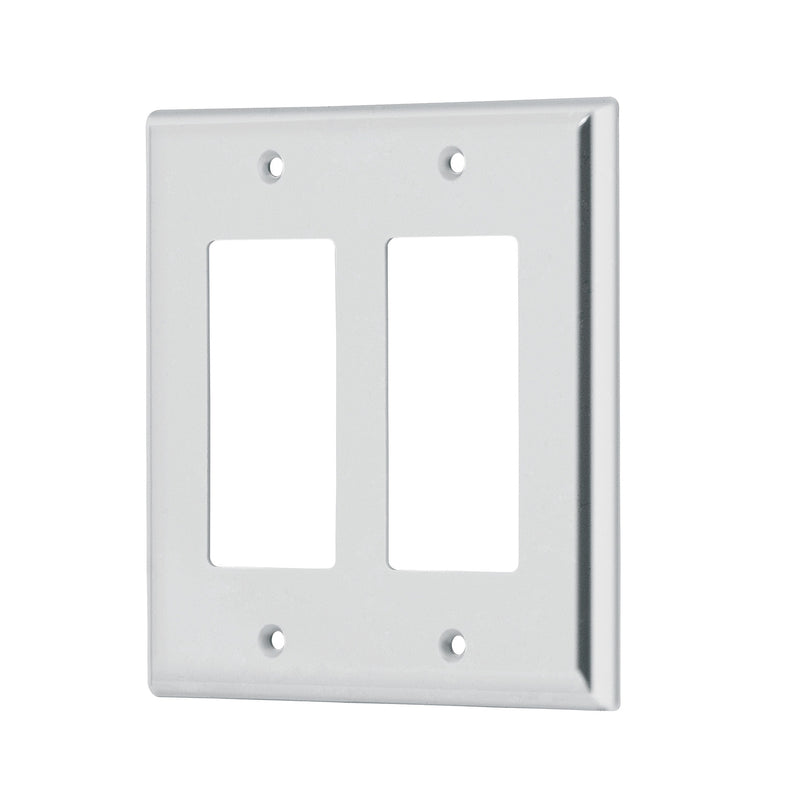 PLACA 2 VENTANAS ACE. INOX. CLASSIC VOLTECH 47190