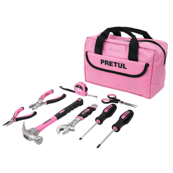 SET HERRAMIENTAS 8 PZAS COLOR ROSA  PRETUL 21251