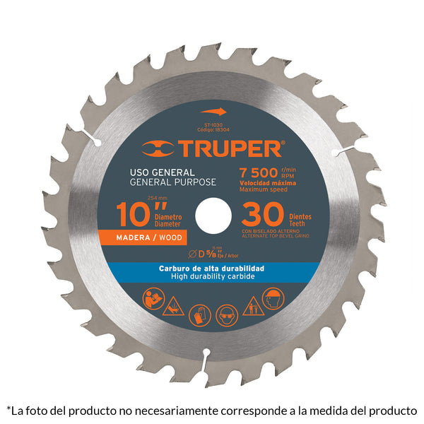 SIERRA CIRCULAR MADERA 40 D. 10' X 5/8' TRUPER 18305