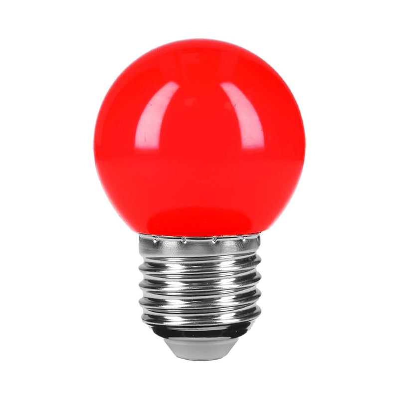 Lámpara de led, G45, 127 V, 1 W, color rojo